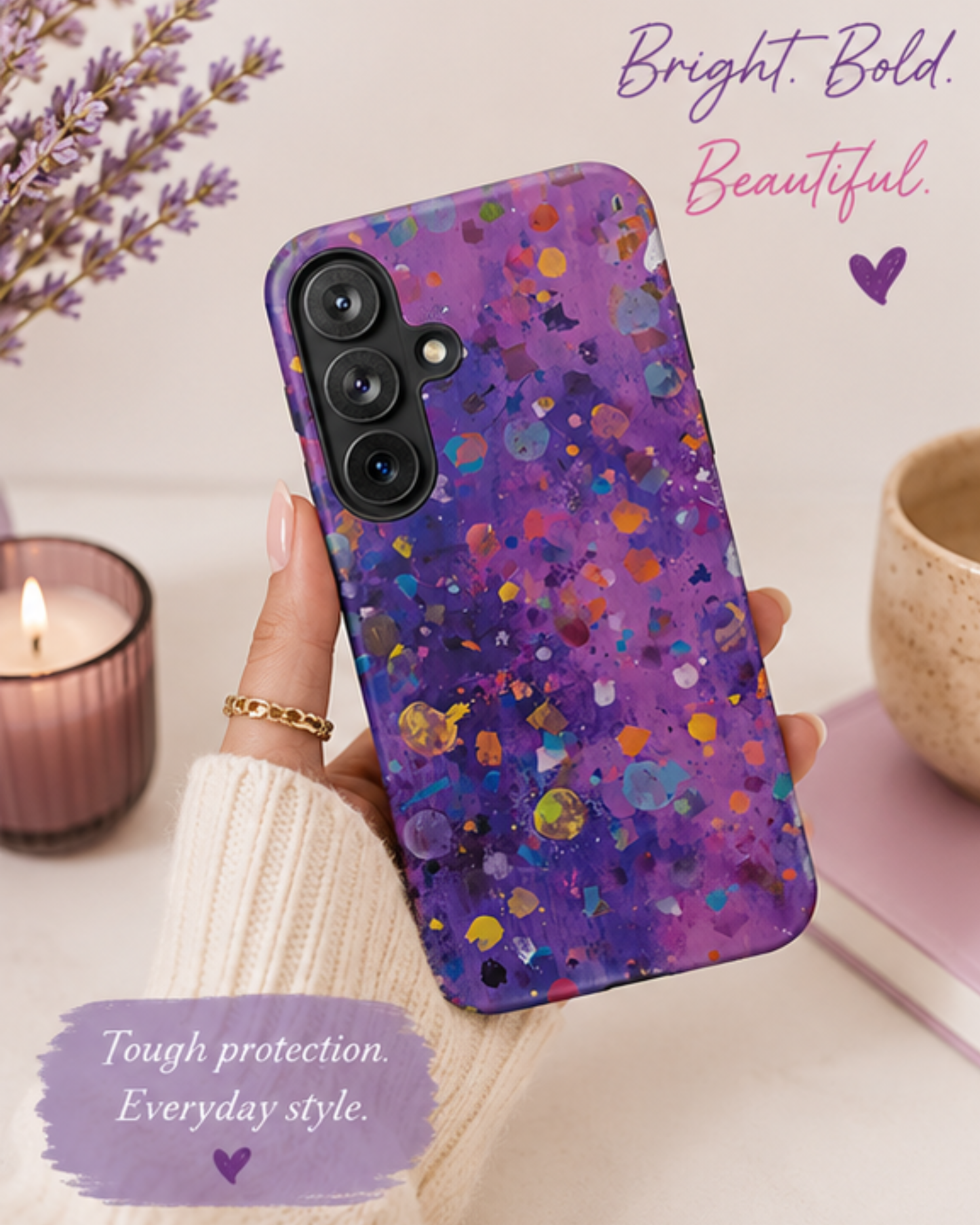 Purple Confetti Phone Case