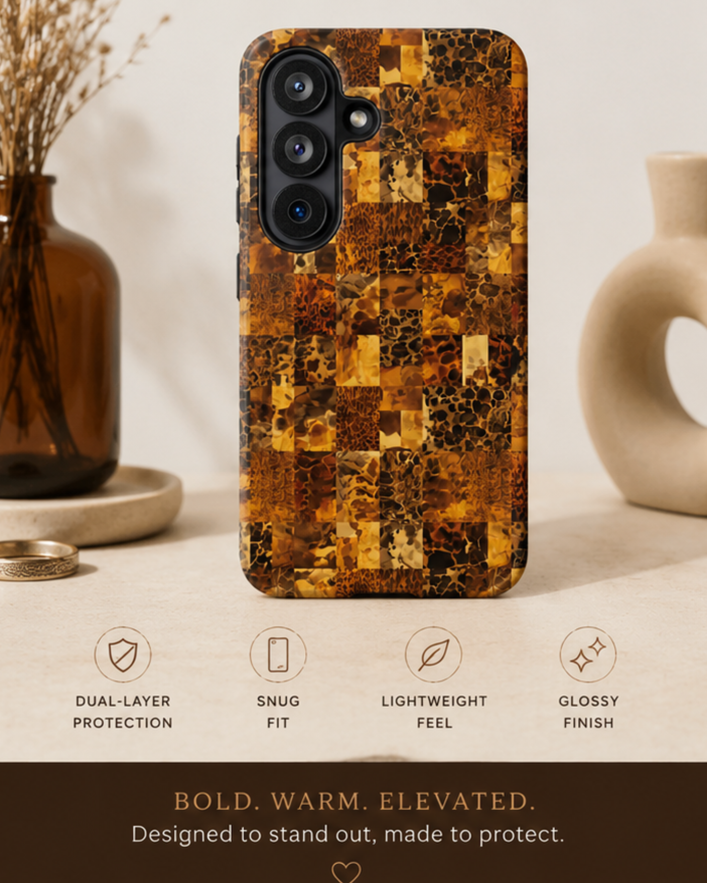 Amber Mosaic Phone Case