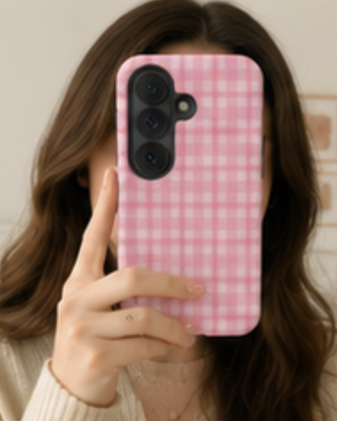 Strawberry Check Phone Case