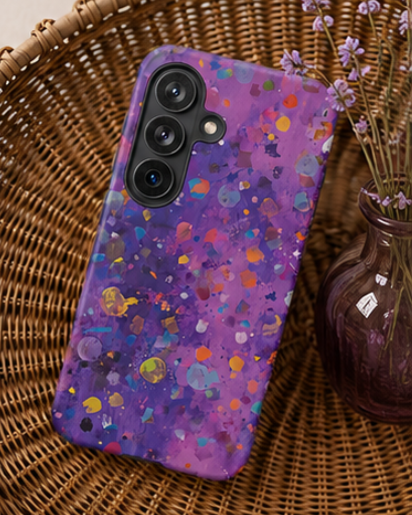 Purple Confetti Phone Case