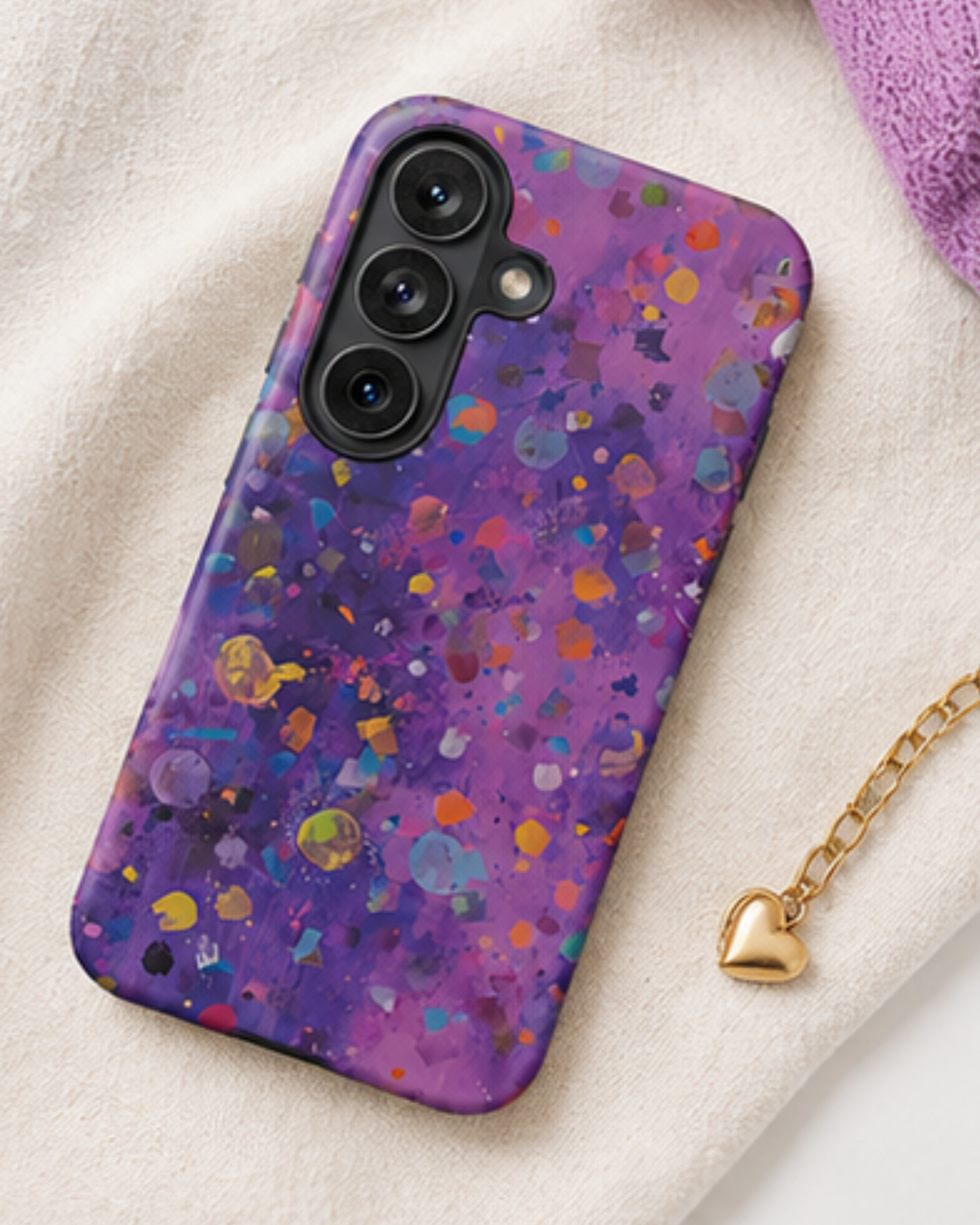 Purple Confetti Phone Case