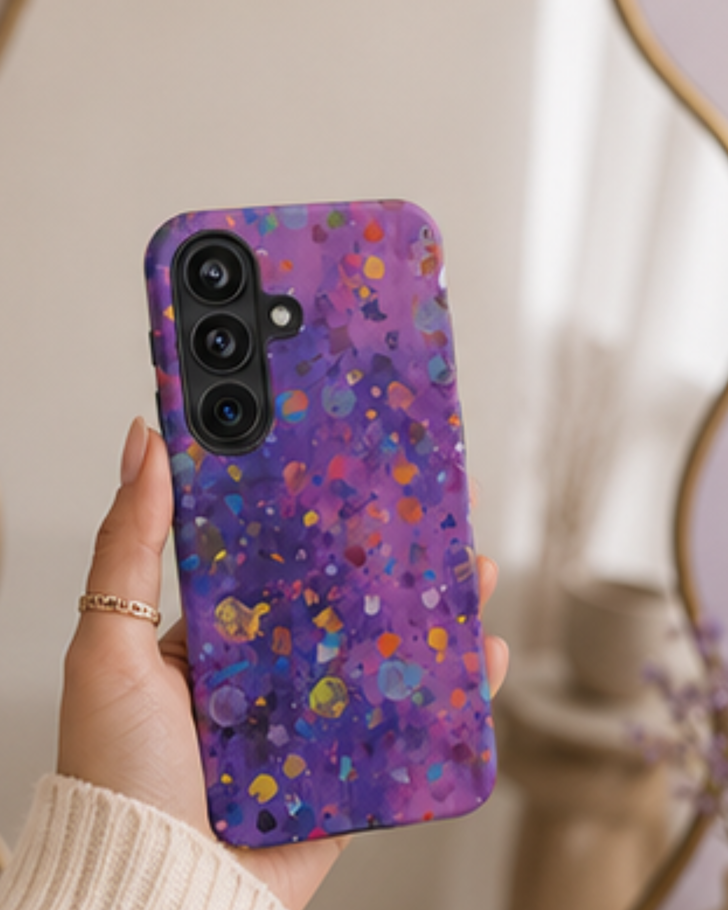 Purple Confetti Phone Case