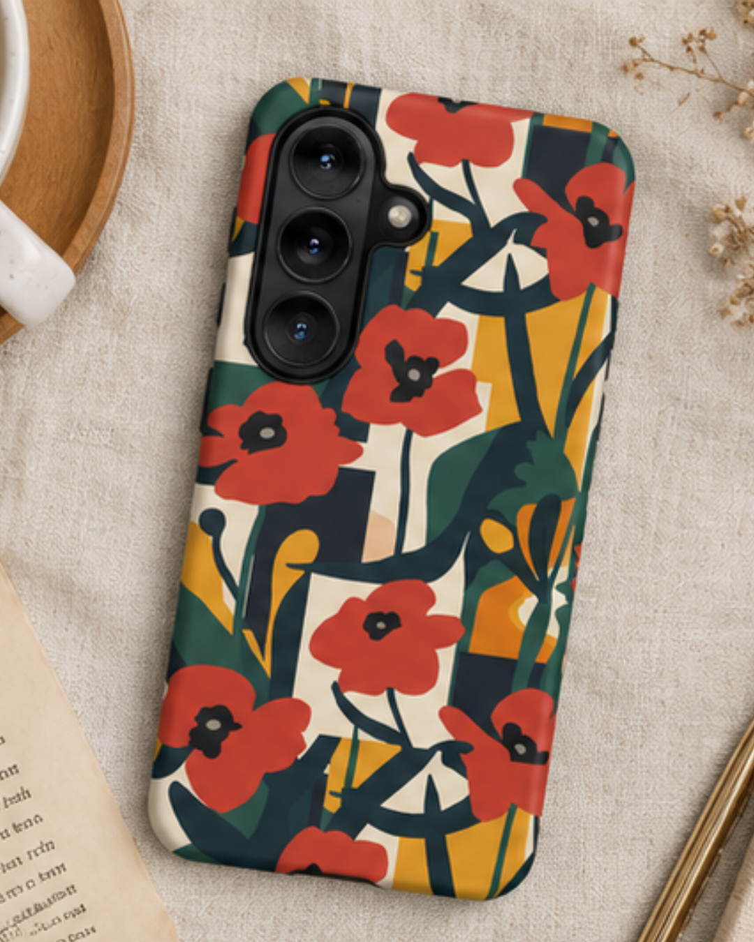 Poppy Patchwork Phone Case