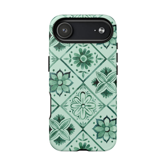 Sage Blossom Tiles | Tough | MagSafe
