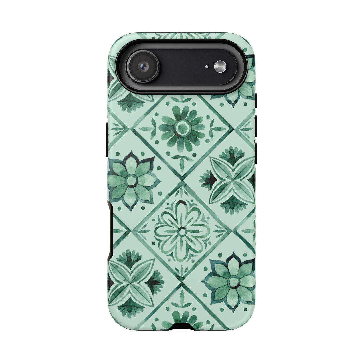 Sage Blossom Tiles | Tough | iPhone