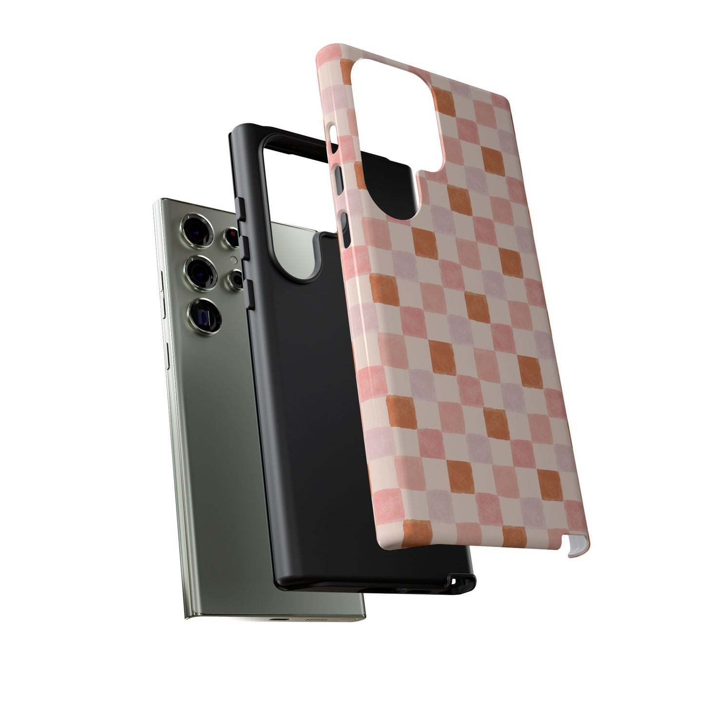 Peachy Checkered | Tough | Samsung, Pixel