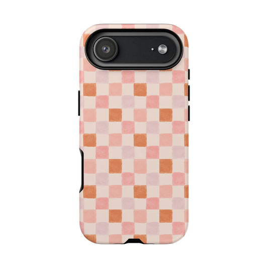 Peachy Checkered | Tough | iPhone